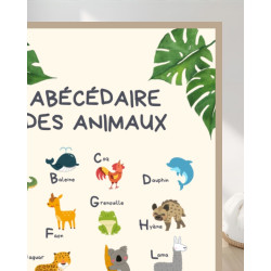 Abécédaire des animaux - Poster Indéchirable