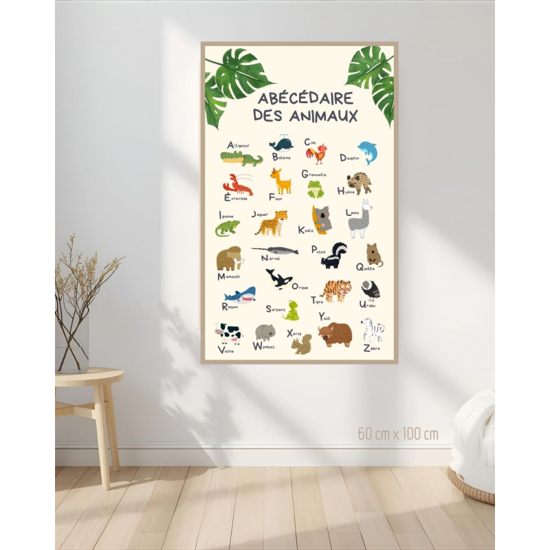 Abécédaire des animaux - Poster Indéchirable