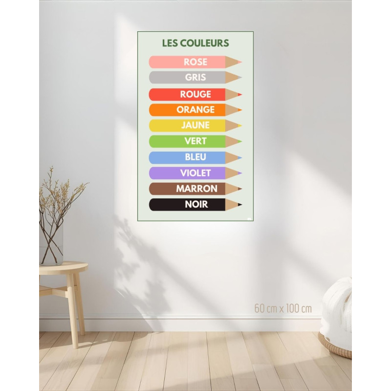 Les couleurs- Poster Indéchirable - vert