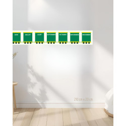 Train des mois - Poster Indéchirable - vert