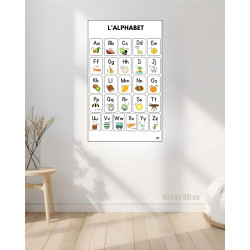 Alphabet Poster - Tear-proof - green